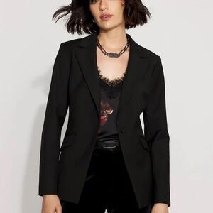 WHBM Editor Blazer Comfort Stretch Black 12